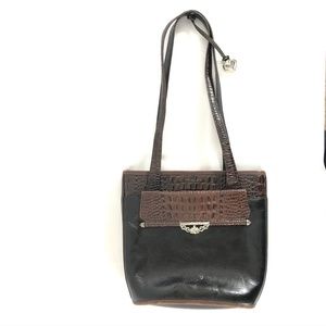 Brighton Leather Handbag Shoulder Bag Crocodile Pt